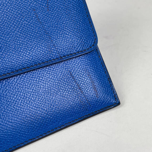 Hermès HERMES logo clutch bag H Couchbel blue 〇V women's - Picture 4 of 9